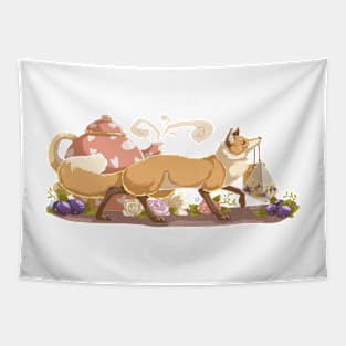 Tea fox Tapestry