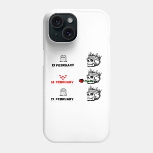 WHEN YOU ARE DEAD INDSIDE BUT IT'S VALENTINES DAY FUNNY SKULL GIFT IDEAS WITH HEART Phone Case