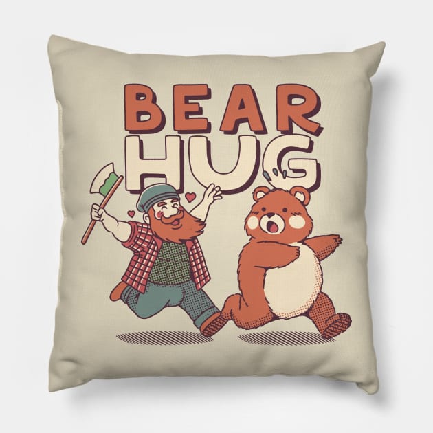 Bear Hug Cuteness Attack by Tobe Fonseca Pillow by Tobe_Fonseca