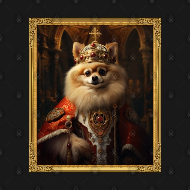 Royal Pomeranian - Medieval Polish King (Framed) by HUH? Designs