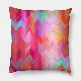 Colorful painted chevron pattern Pillow