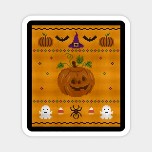 Halloween Jack o’ Lantern Knit Magnet