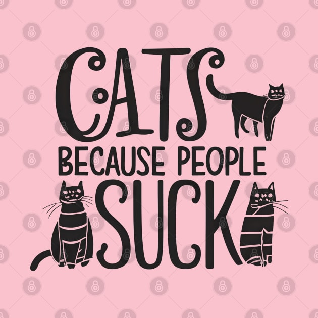 Cat because people suck by NomiCrafts