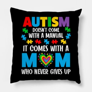 Autism Mom Puzzle Piece Autism Awareness Gift for Birthday, Mother's Day, Thanksgiving, Christmas Pillow