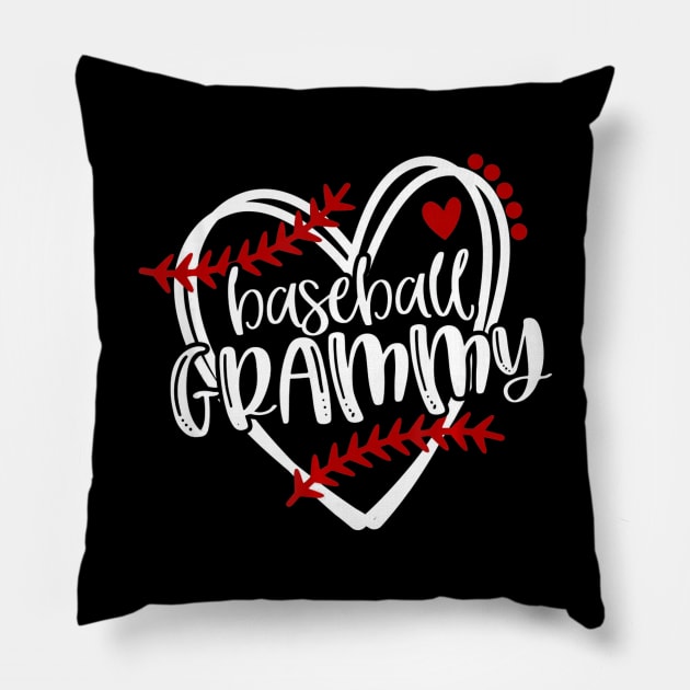 Baseball Heart GRAMMY Shirt Grandma Pillow by Vigo