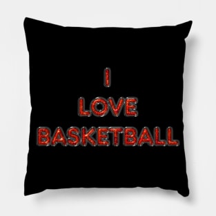 I Love Basketball - Orange Pillow