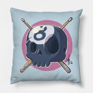 Skull Eight Ball Pillow