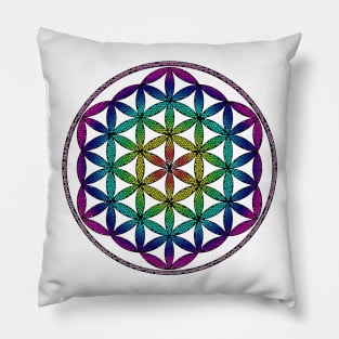 Flower of Life - Sacred Geometry Stained Glass Pillow