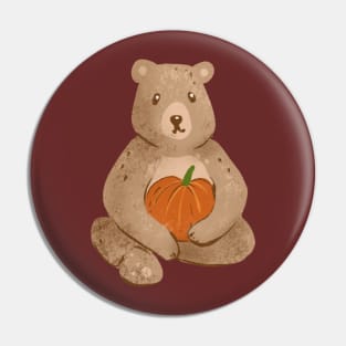 Cute Fall Bear Pin