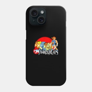 Retro Cats (Black Print) Phone Case