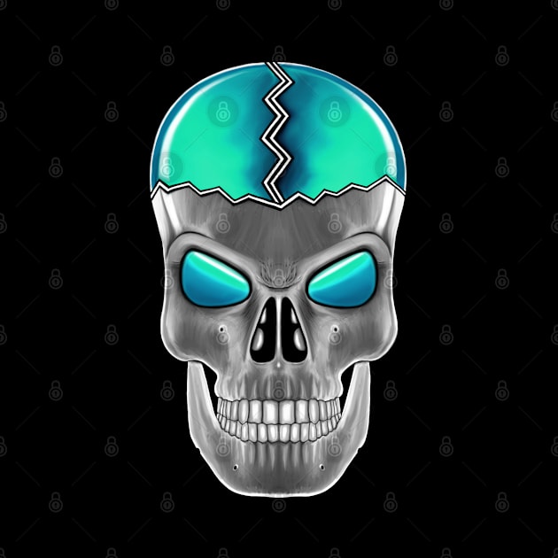 Light blue skull with transparent background by Costa Clinic