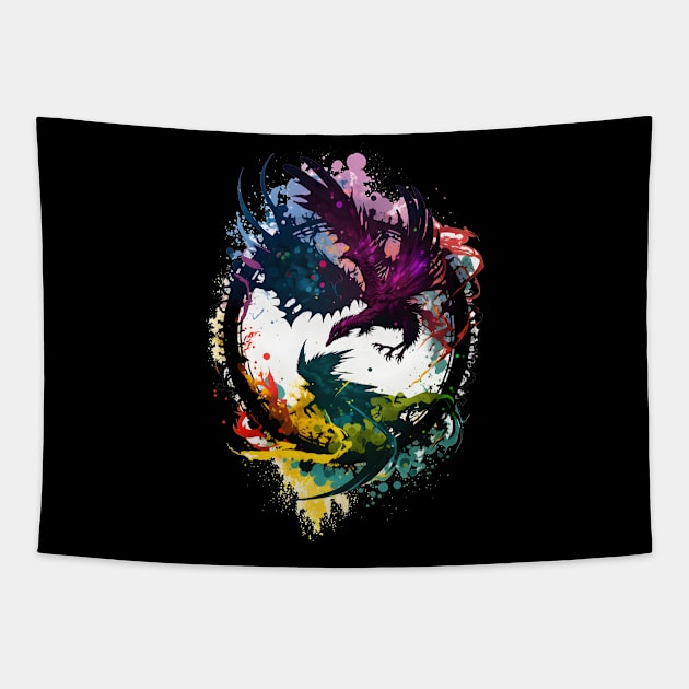 Painting of a Dragon Tapestry by ArtisticCorner