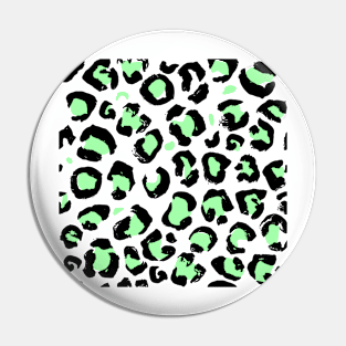 Green Leopard Print Pin