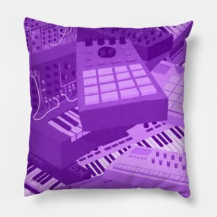 Synthesizer Art for Electronic Musician and Music producer Pillow