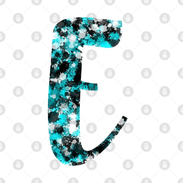 Paint Splash Letter E by Hip Scarves and Bangles