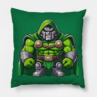 Gamma powered Doom Hulk x Dr. Doom Mashup Fan Art Pillow