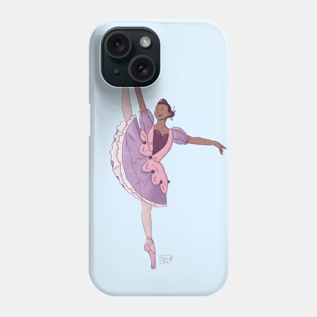 The Sugar Plum Fairy (blue background) Phone Case by AlexTal