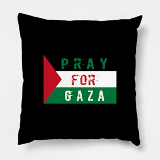 Pray for Gaza Flag Artwork Pillow