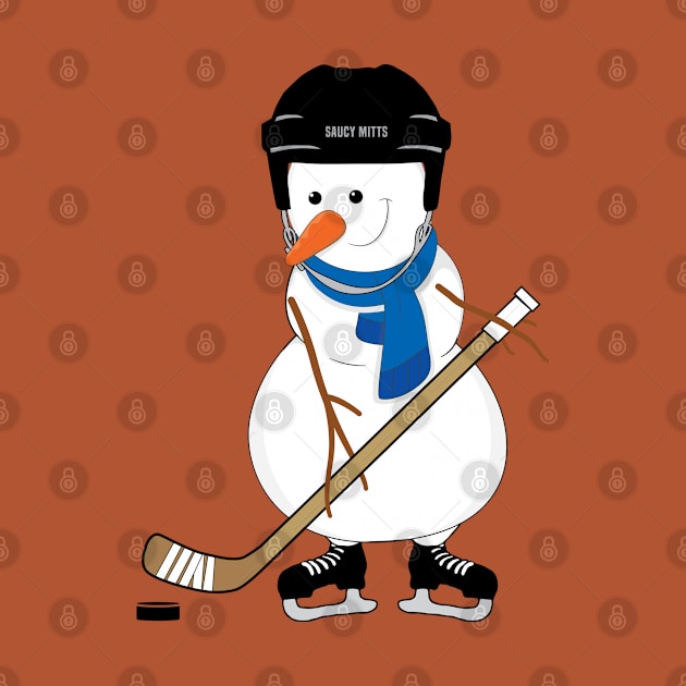 Hockey Snowman by SaucyMittsHockey