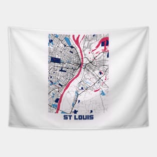 St Louis - Missouri MilkTea City Map Tapestry