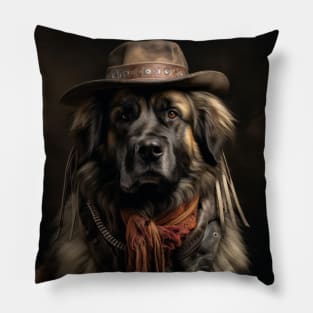 Cowboy Dog - Leonberger Pillow