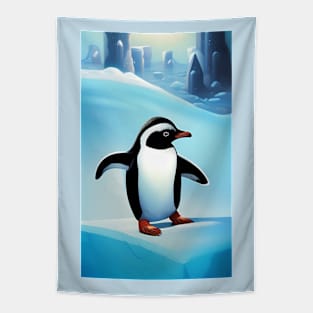 Penguin on ice Tapestry