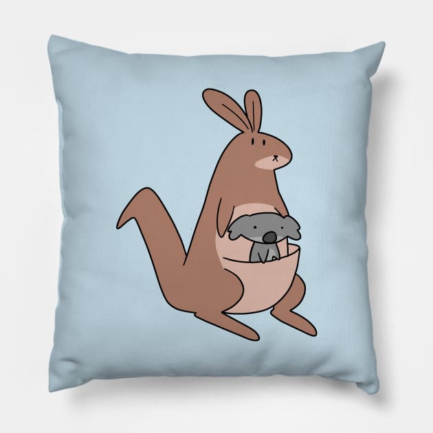 Kangaroo and Koala Pillow by saradaboru