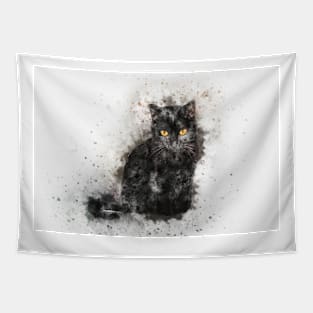 black cat Tapestry