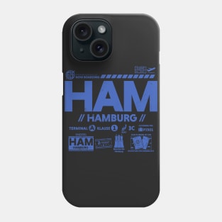 Vintage Hamburg HAM Airport Code Travel Day Retro Travel Tag Germany Phone Case