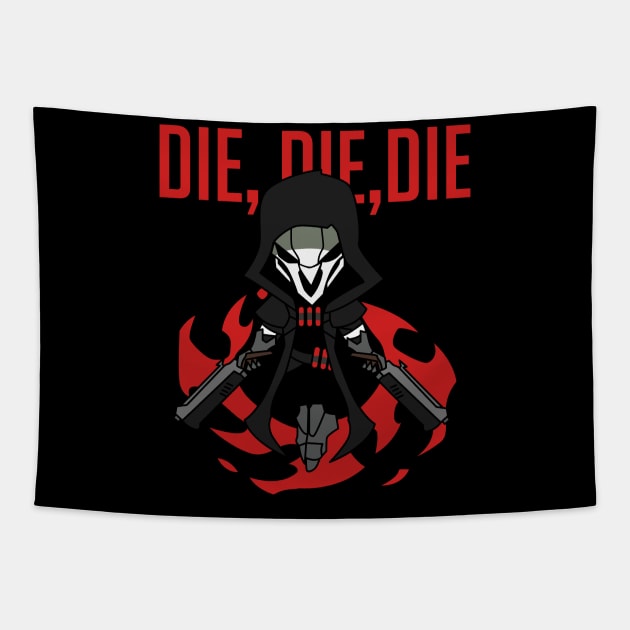 CUTE REAPER CHIBI  DESIGN Tapestry by Dennaeric