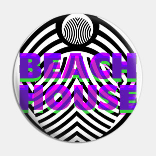 Beach House Op Art Pin