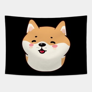 shiba inu fox dog pet portrait cute vector illustration Tapestry