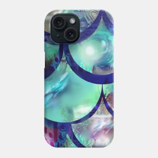 Mermaid blue ice dragon scales mirror reflective magic ocean Phone Case