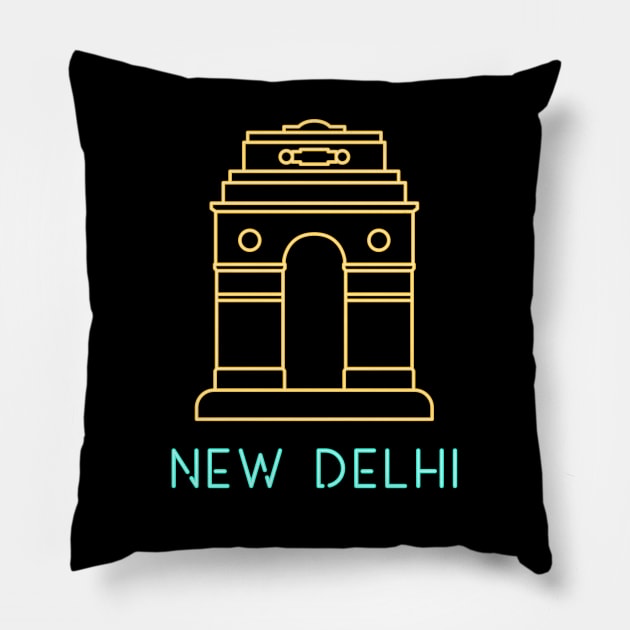 New Delhi Pillow by TambuStore