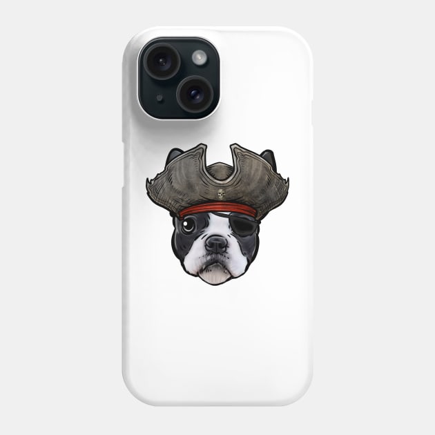 Boston Terrier Pirate Phone Case by whyitsme