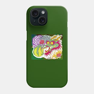 Neon Dragon With 4 Elements Variant 12 Phone Case