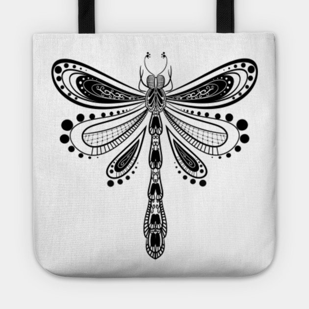 Wallpaper Beautiful Dragonfly Drawing Dragonfly Tote Teepublic For Android Free