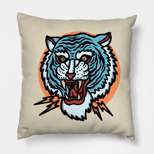 blue tiger Pillow by donipacoceng