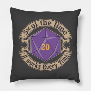 5 Percenter d20 v2 PURPLE Pillow