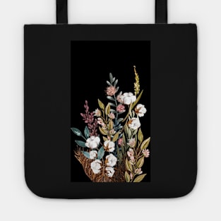 Black Cotton Floral Celestes Studio© Tote