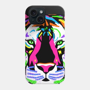 Neon Tiger Close Up Phone Case