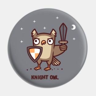 Knight owl Pin