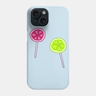 Grapefruit and Lemon Lollipops Phone Case