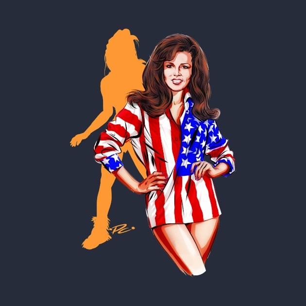 Raquel Welch - An illustration by Paul Cemmick by PLAYDIGITAL2020