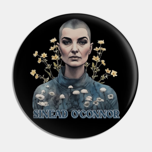 Sinead O'Connor - 90s Aesthetic Fan Design Pin by Trendsdk