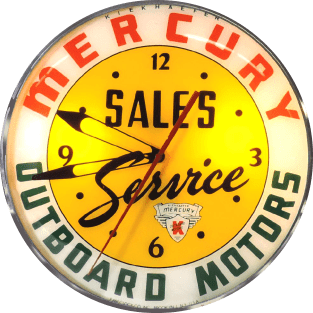 Vintage Mercury Clock Magnet