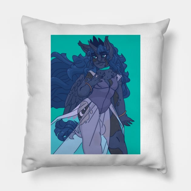 Queen of the night Pillow by paperstarzz