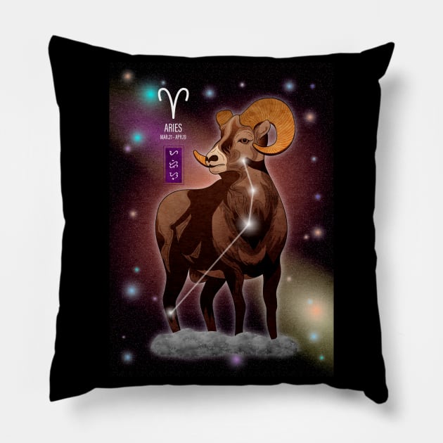 Aries Pillow by Thor Reyes