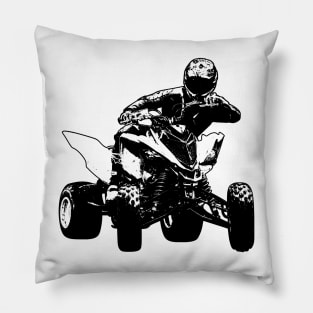 ATV Raptor Sketch Art Pillow