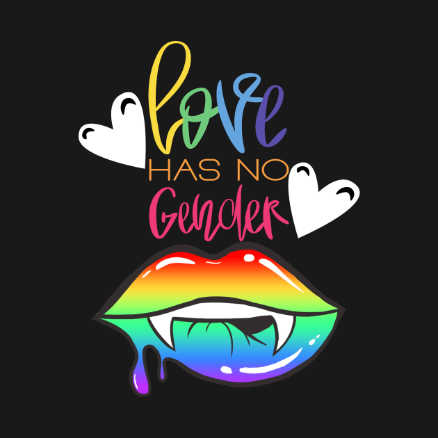 Love Has No Gender Rainbow Hearts Vampire by TheMavenMedium